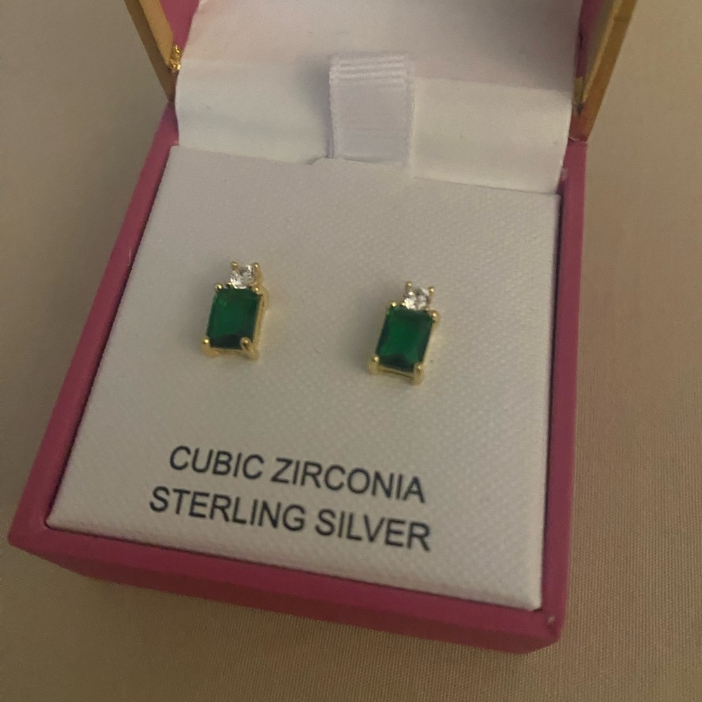 NEW Rachel Zoe green earrings - Picture 4 of 4